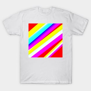 white yellow pink blue abstract texture T-Shirt